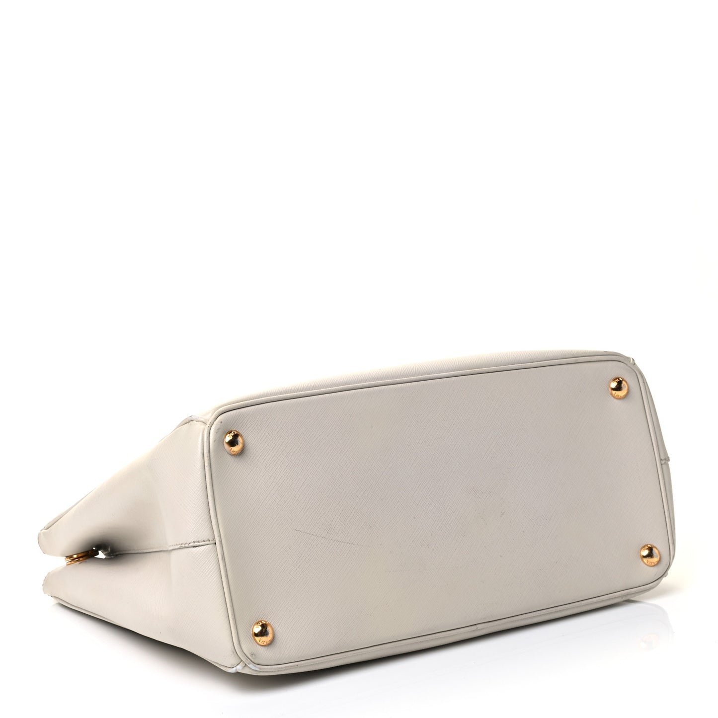 Saffiano Medium Galleria Double Zip Tote Talco
