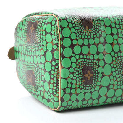 Louis Vuitton Monogram Kusama Town Speedy 30 Green 9 of 10