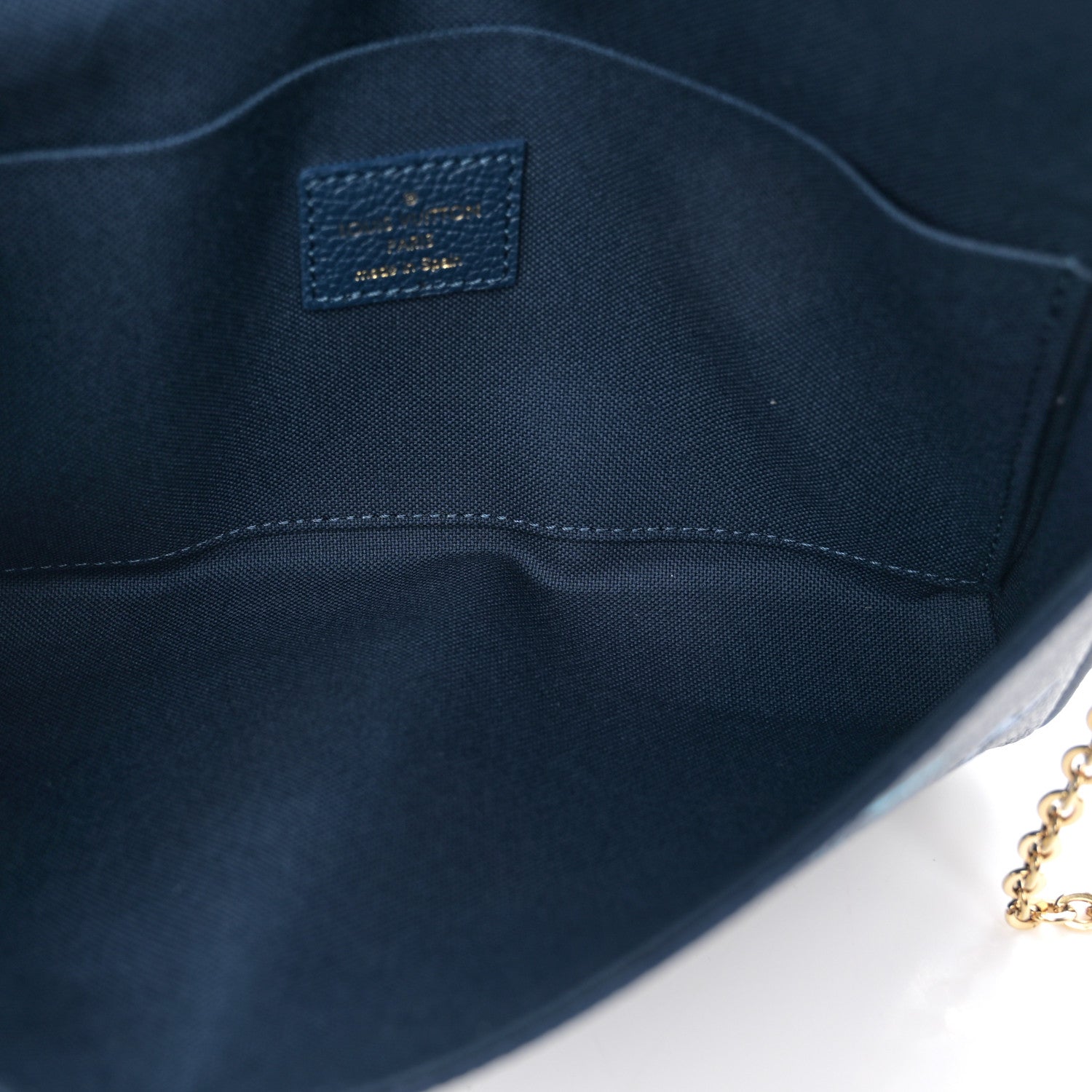Louis Vuitton Empreinte Monogram Giant Felicie Pochette Chain Wallet Gradient Blue 6 of 10