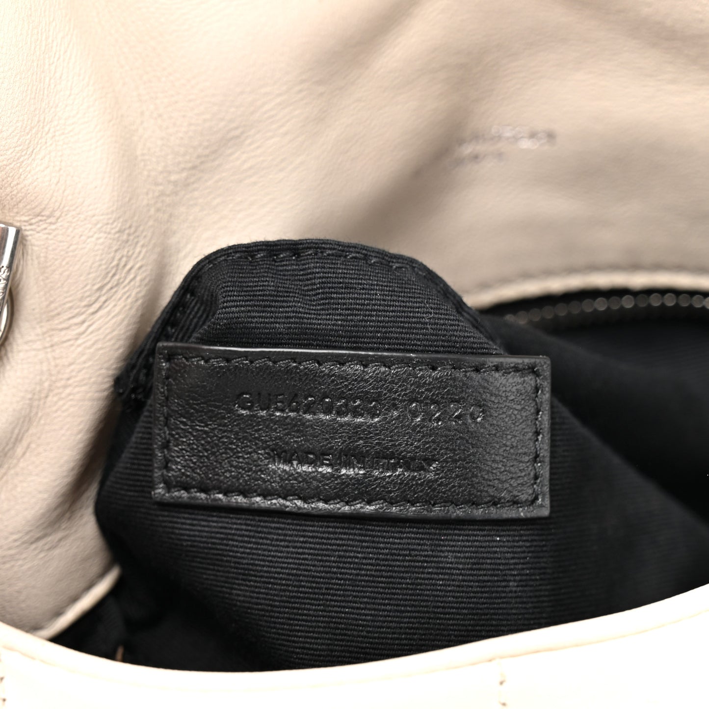 Lambskin Quilted Toy Loulou Puffer Monogram Chain Satchel Crema Soft Crema Soft