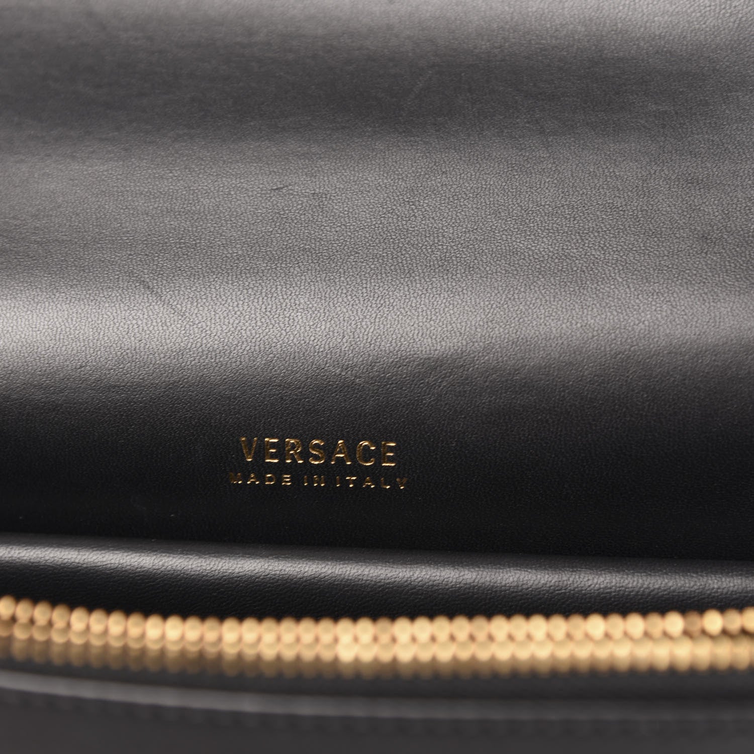Versace Vitello Barocco Virtus Top Handle Shoulder Bag Black 6 of 11