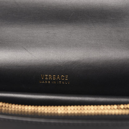 Versace Vitello Barocco Virtus Top Handle Shoulder Bag Black 6 of 11