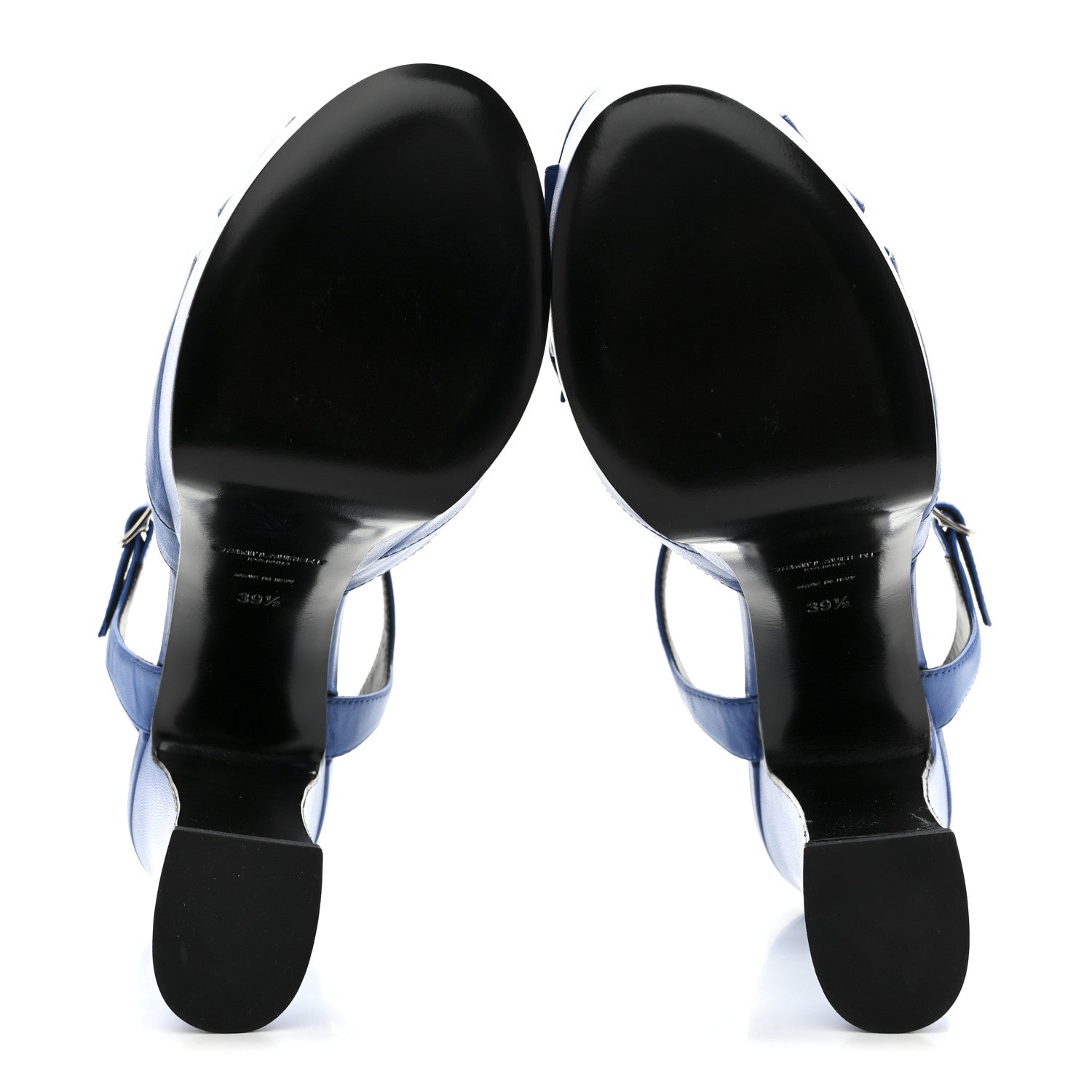 Saint Laurent Goatskin Candy 80 Platform Sandals 39.5 New Bleu 6 of 10