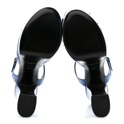 Saint Laurent Goatskin Candy 80 Platform Sandals 39.5 New Bleu 6 of 10