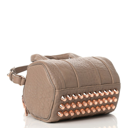 Alexander Wang Pebbled Lambskin Mini Rockie Latte Rose Gold Hardware 4 of 9