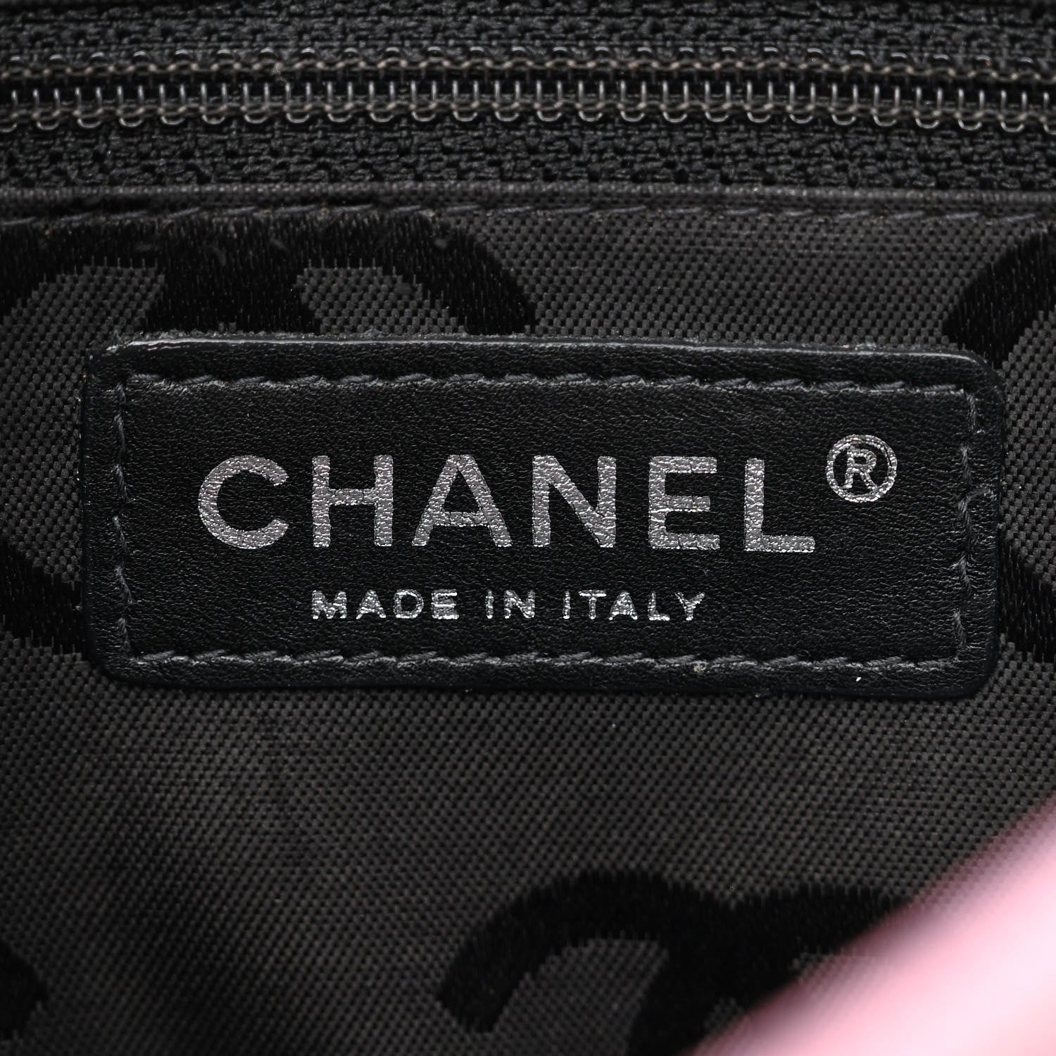 Chanel Calfskin Quilted Cambon Pochette Pink Black 6 of 10