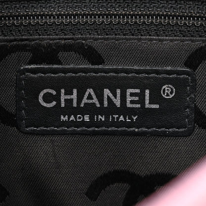 Chanel Calfskin Quilted Cambon Pochette Pink Black 6 of 10
