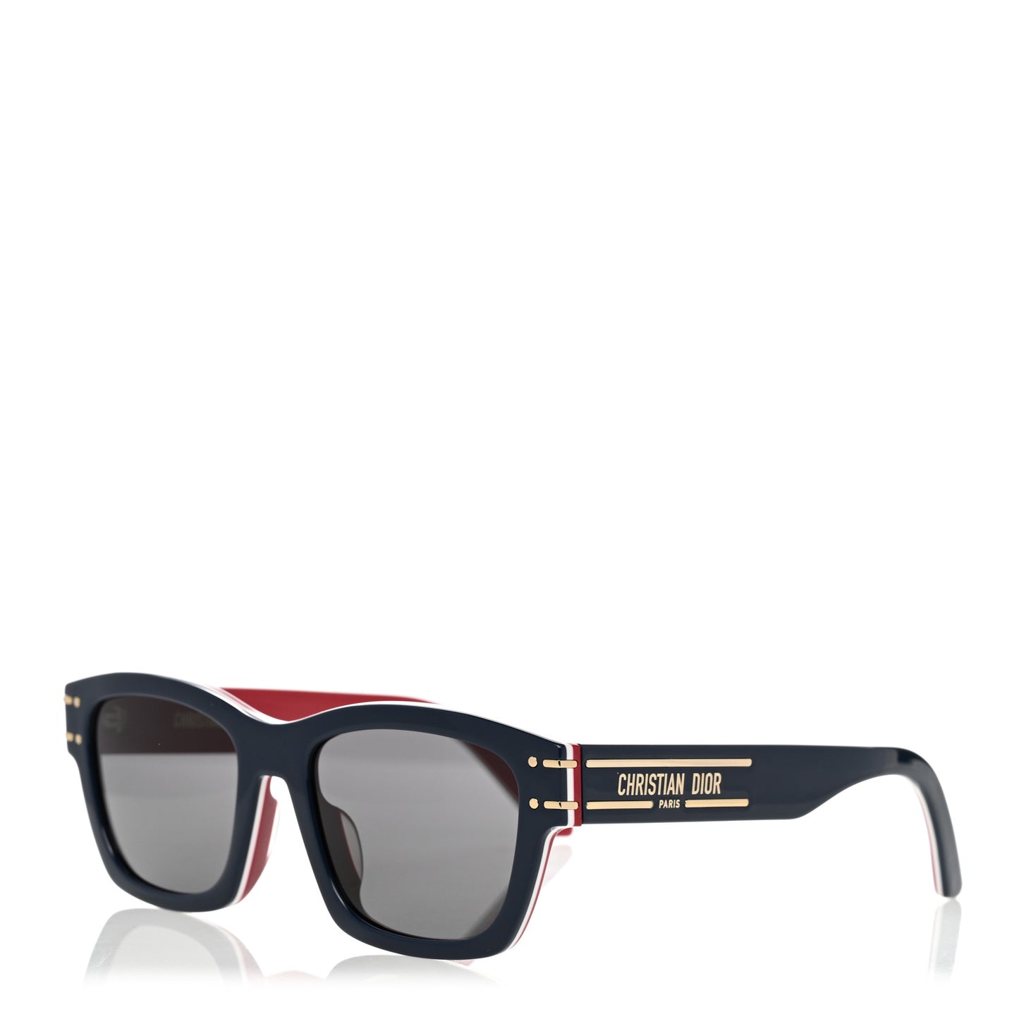 Diorsignature S3U Square Sunglasses Blue Red