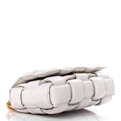 Bottega Veneta Lambskin Maxi Intreccio Padded Chain Cassette Crossbody Bag White 4 of 8