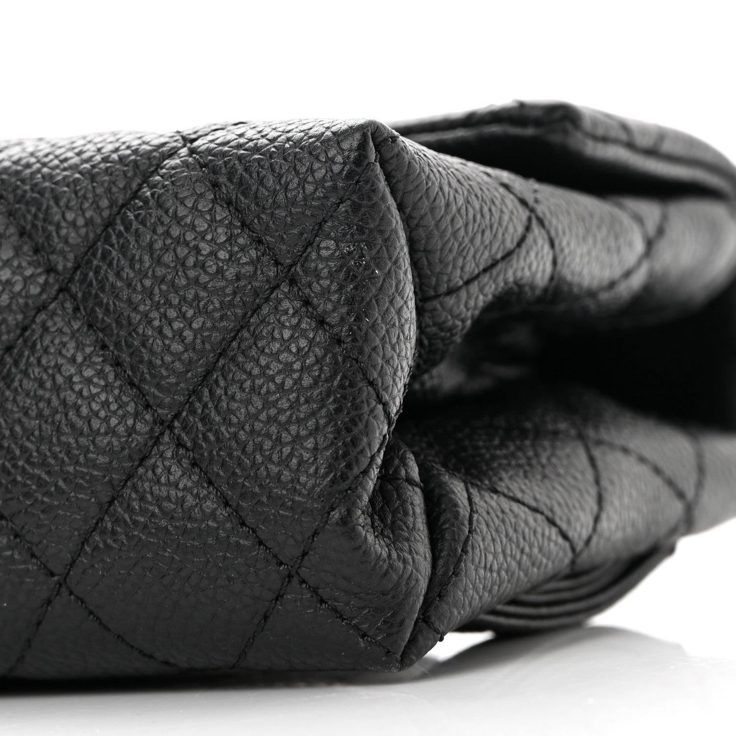 Chanel Grained Calfskin Quilted 2.55 Reissue Flap Belt Bag Clutch Black 10 of 11
