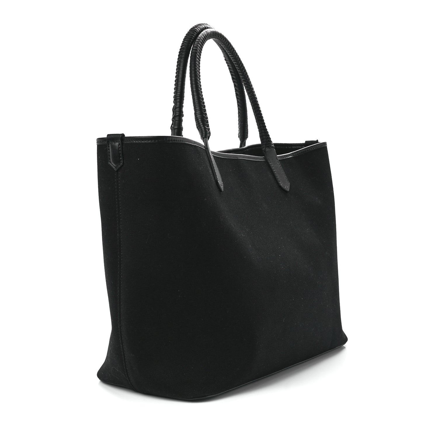 Canvas Medium Antigona Logo Tote Black