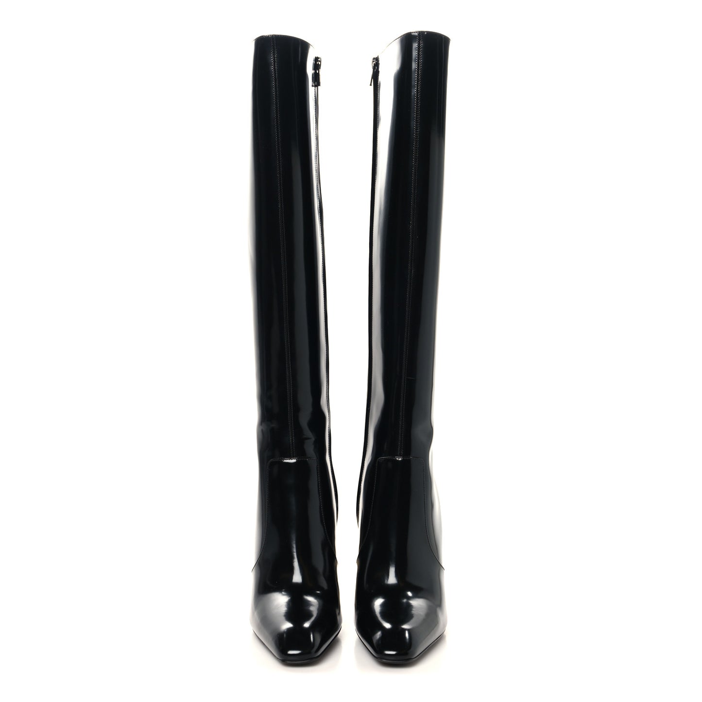 Vitello Marilyn Auteuil 105 Knee High Zip Boots 41 Black