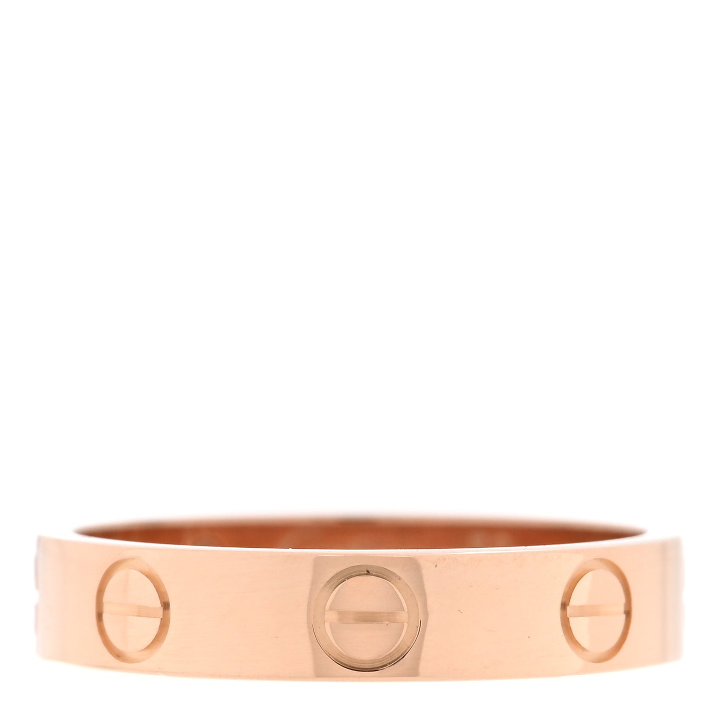 18K Pink Gold 3.5mm LOVE Wedding Band Ring 50 5.25