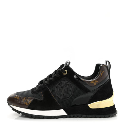 Louis Vuitton Suede Monogram Run Away Sneakers 37 Black 1 of 8