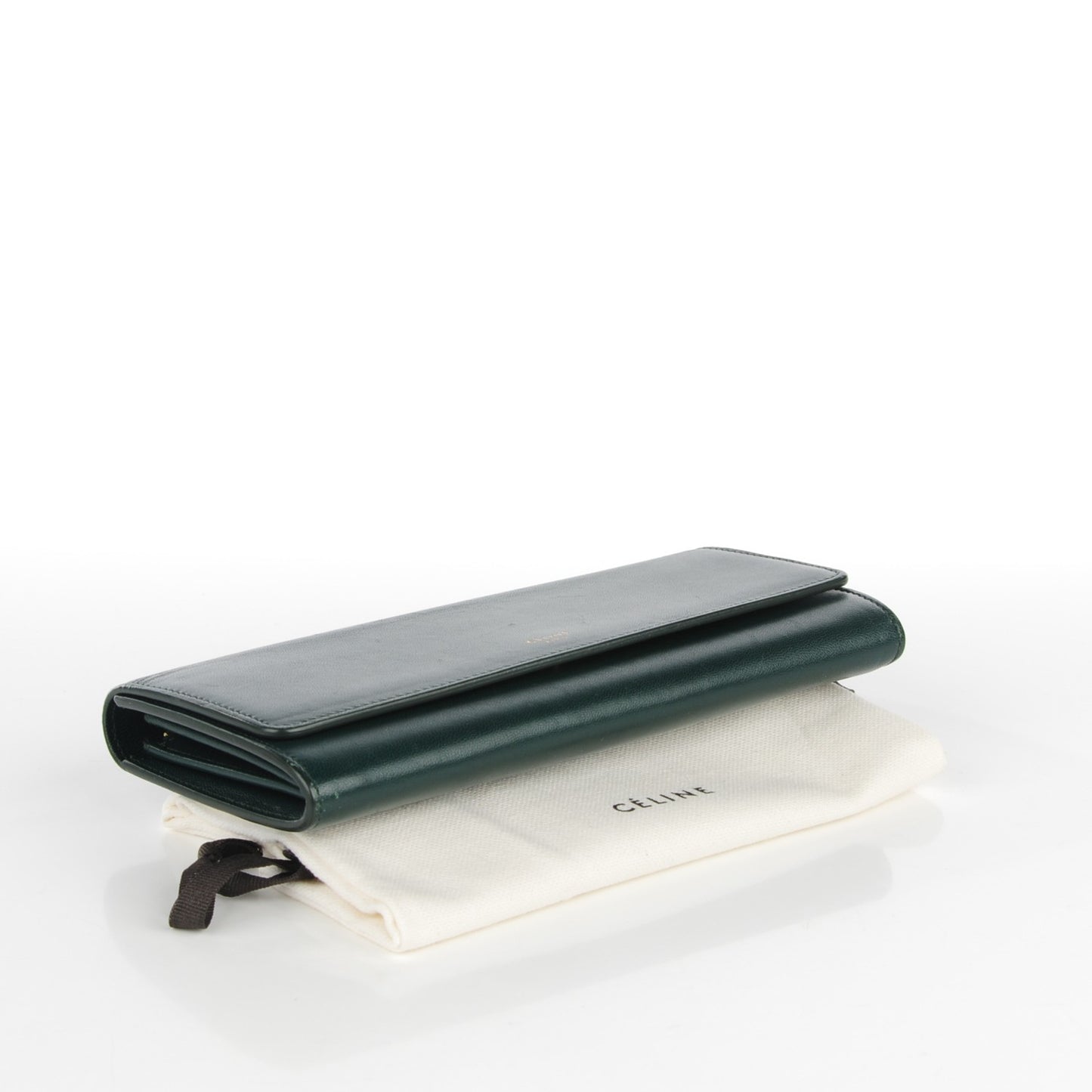 Lambskin Large Flap Wallet Emerald