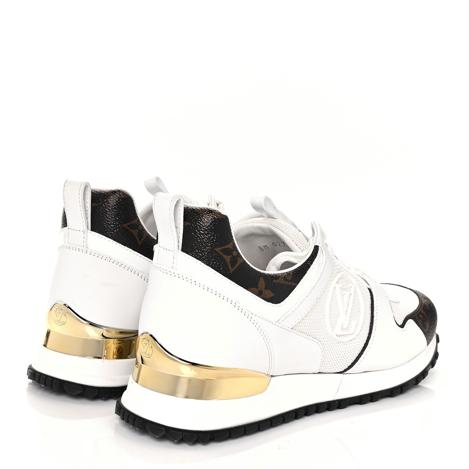 Louis Vuitton Calfskin Monogram Run Away Sneakers 38.5 White 4 of 10