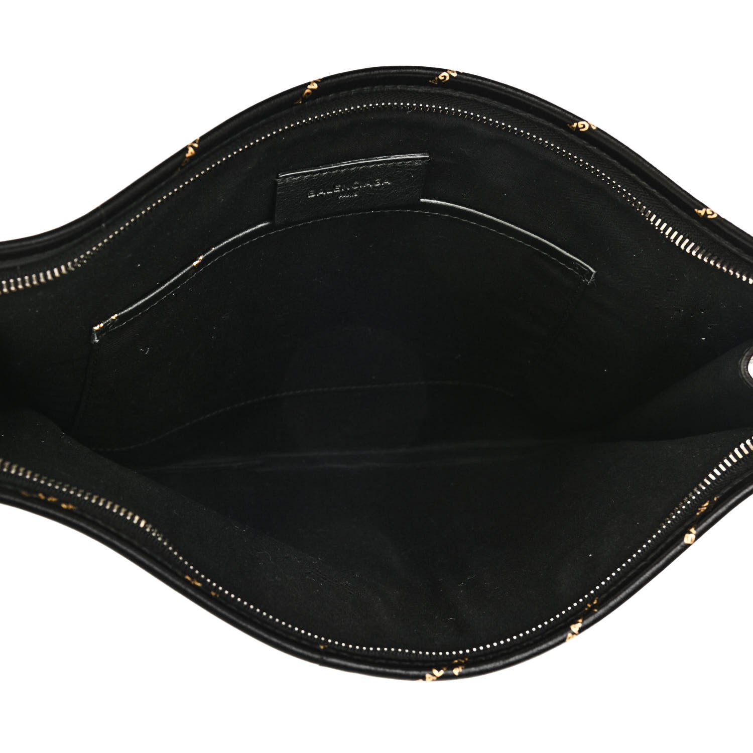 Balenciaga Agneau Allover Logo Pouch Black 7 of 9