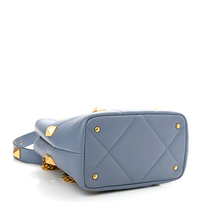 Valentino Garavani Nappa Small Roman Stud The Handle Bag Niagara 4 of 9