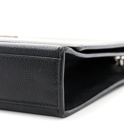 Saint Laurent Grain De Poudre Medium Classic Monogram Kate Satchel Black 11 of 15