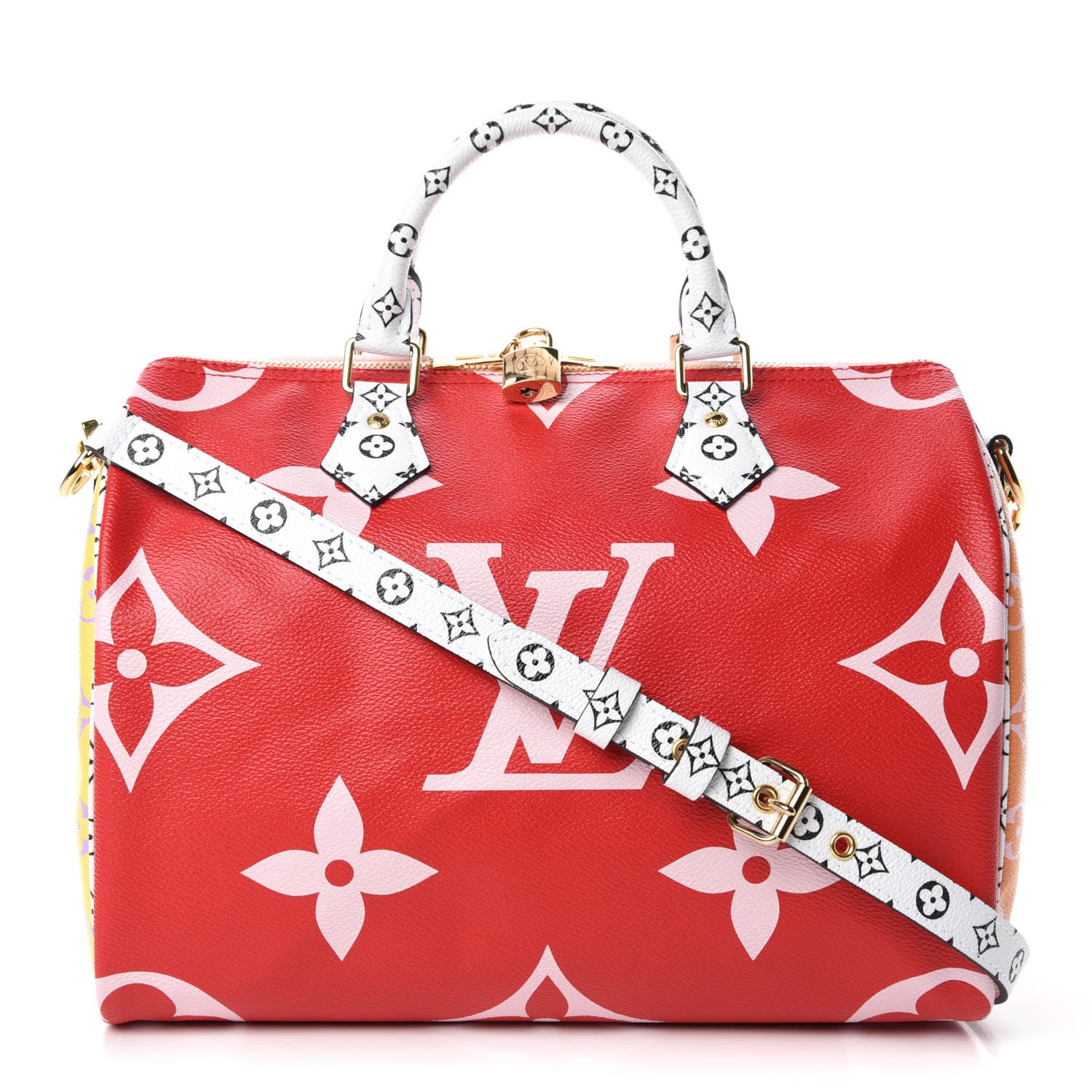 Louis Vuitton Monogram Giant Speedy Bandouliere 30 Rouge 1 of 10
