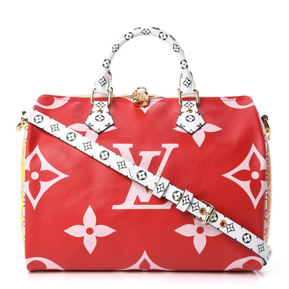 Louis Vuitton Monogram Giant Speedy Bandouliere 30 Rouge 1 of 10