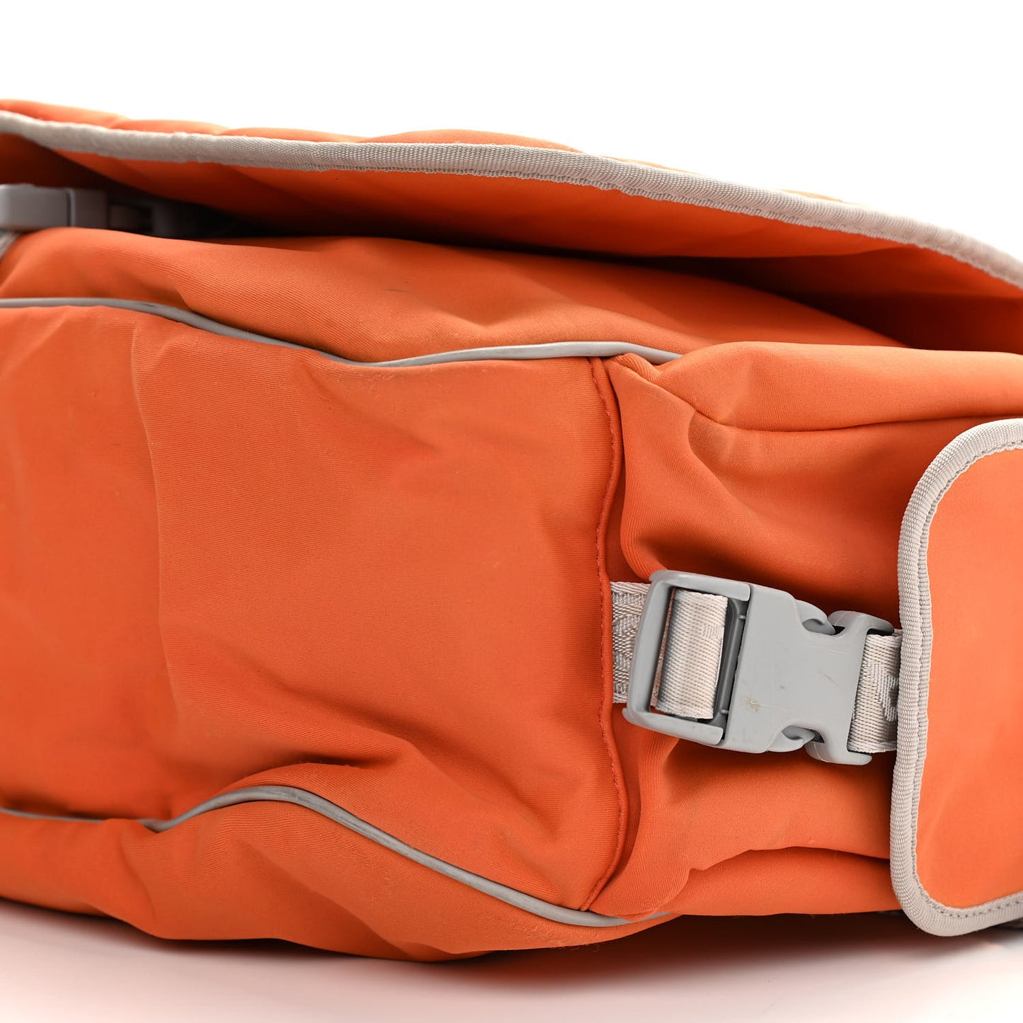 Nylon Quilted Sport CC Messenger Orange