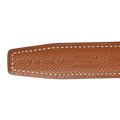 Hermes Swift Epsom 24mm Belt Strap 95 38 Black Gold 5 of 6