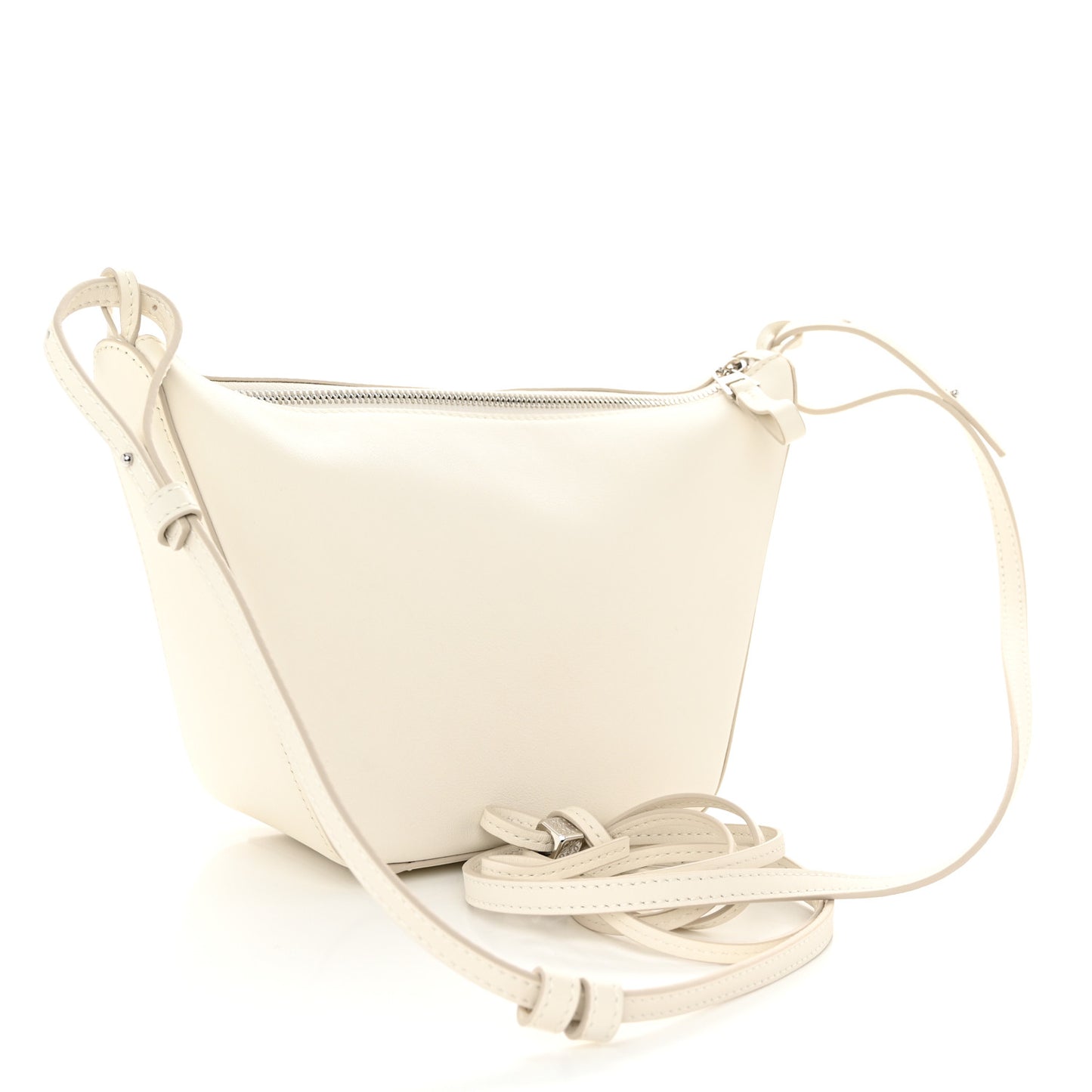 Calfskin Mini Hammock Hobo Soft White