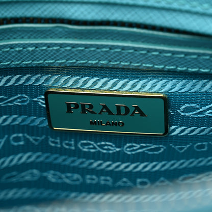Prada Saffiano Lux Mini Galleria Double Zip Tote Turchese 6 of 11