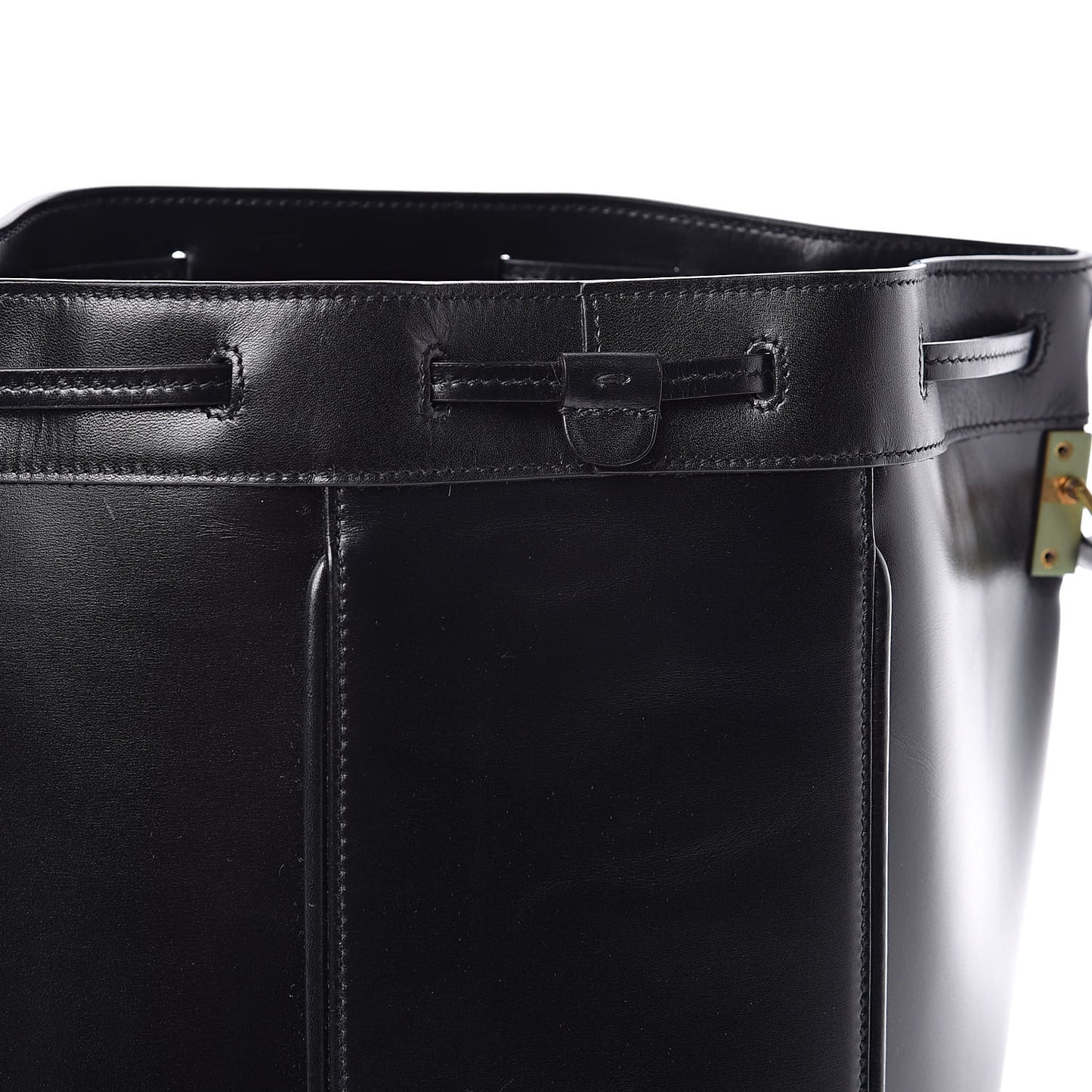 Smooth Calfskin Medium Talitha Bucket Bag Black