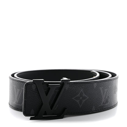 Louis Vuitton Monogram Eclipse Taigarama 40mm LV Initiales Reversible Belt 90 36 Black 1 of 8
