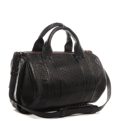 Alexander Wang Pebbled Lambskin Rocco Black with Rose Gold Hardware 3 of 6