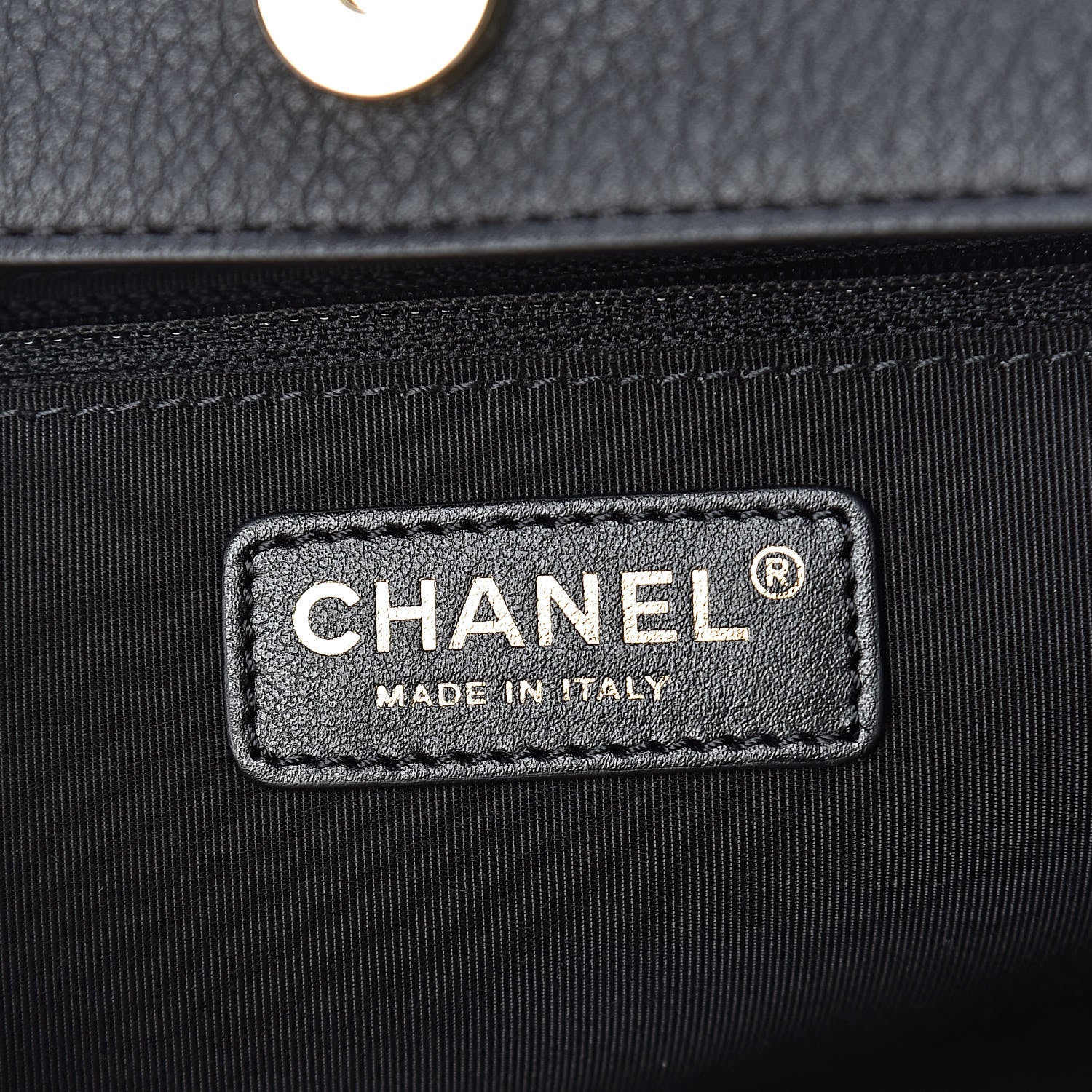 Chanel Bullskin Stitched Medium Shopping Bag Black 7 of 11
