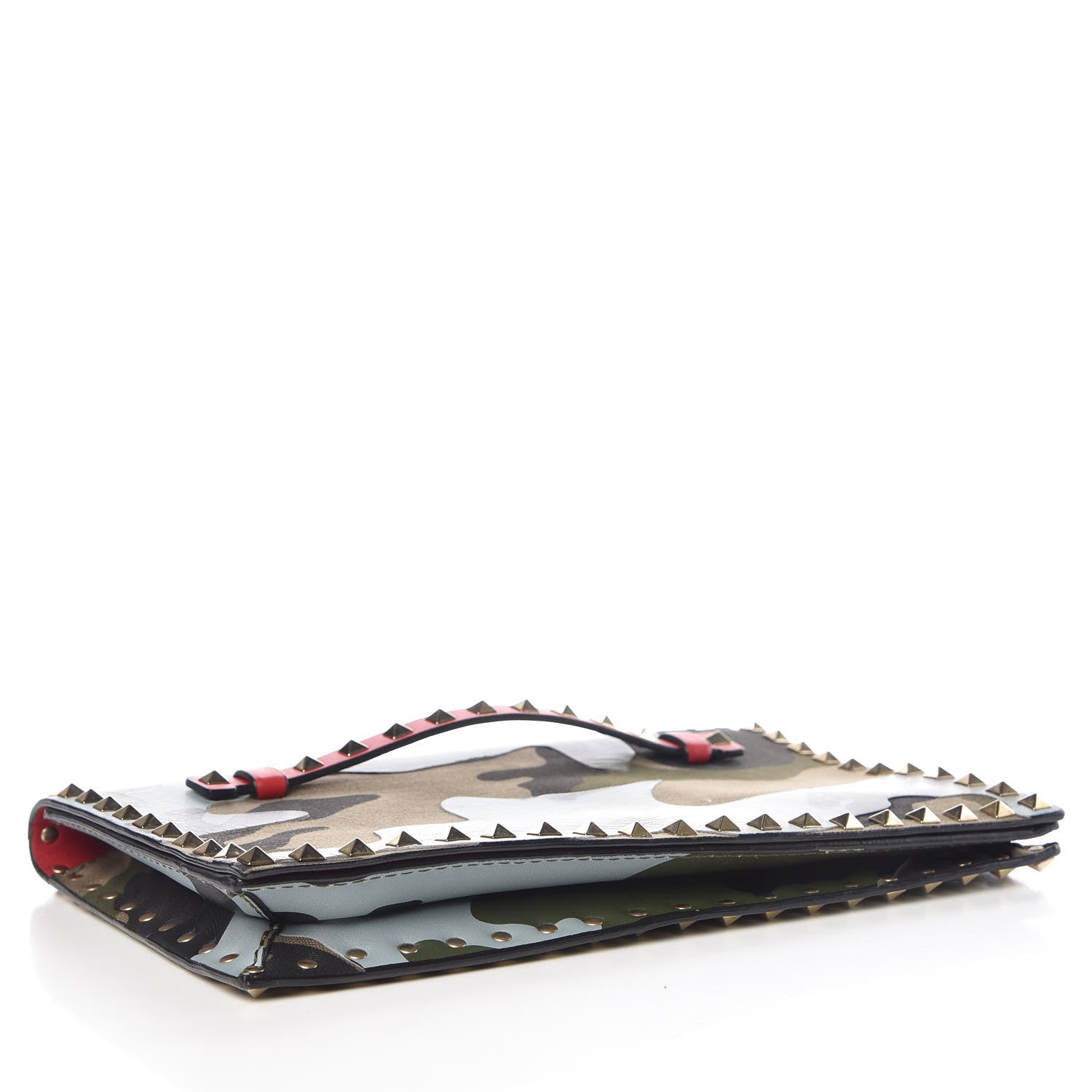 Valentino Garavani Nappa Canvas Camouflage Rockstud Wristlet Clutch Multicolor 4 of 10