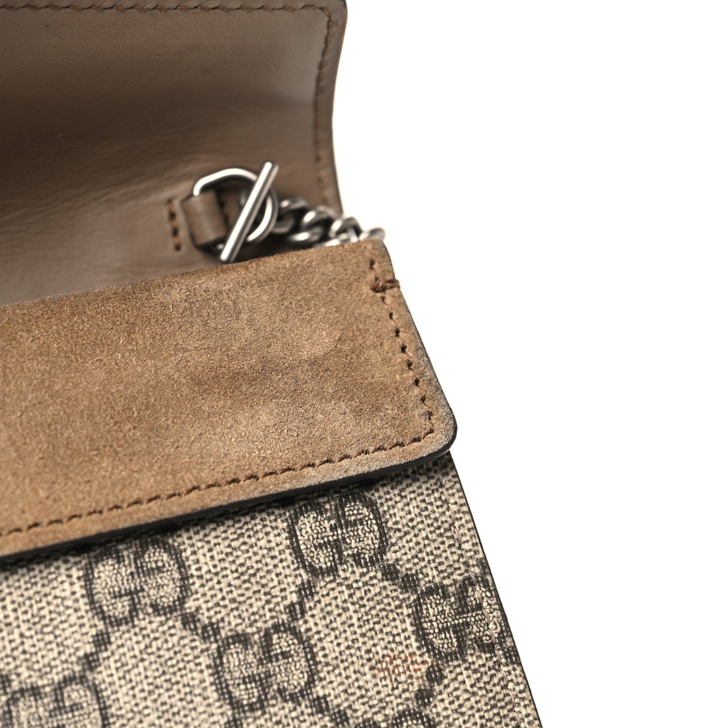 GG Supreme Monogram Super Mini Dionysus Shoulder Bag Taupe