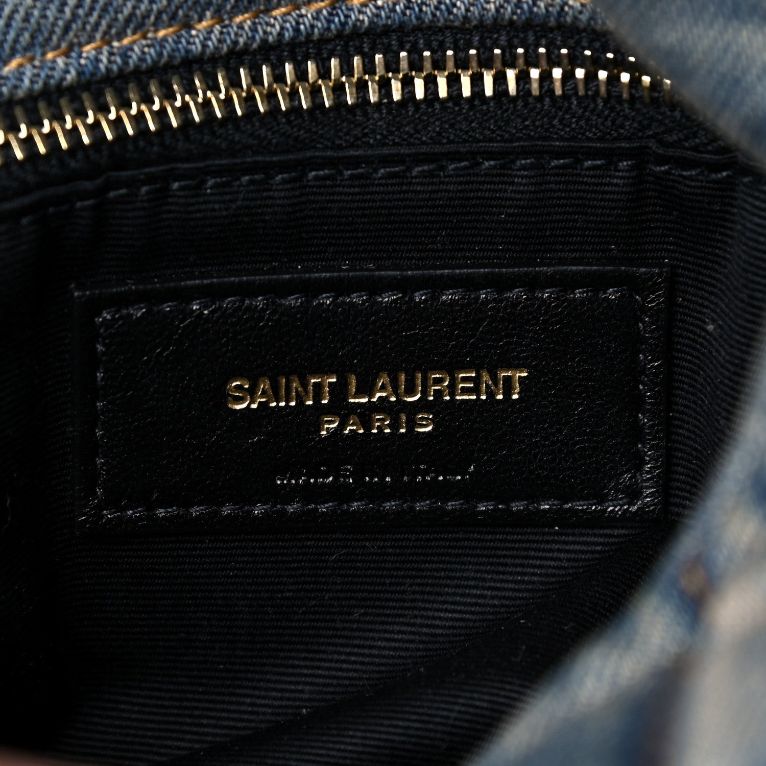 Saint Laurent Denim Quilted Toy Loulou Puffer Monogram Chain Satchel Blue Cinnamon 5 of 11
