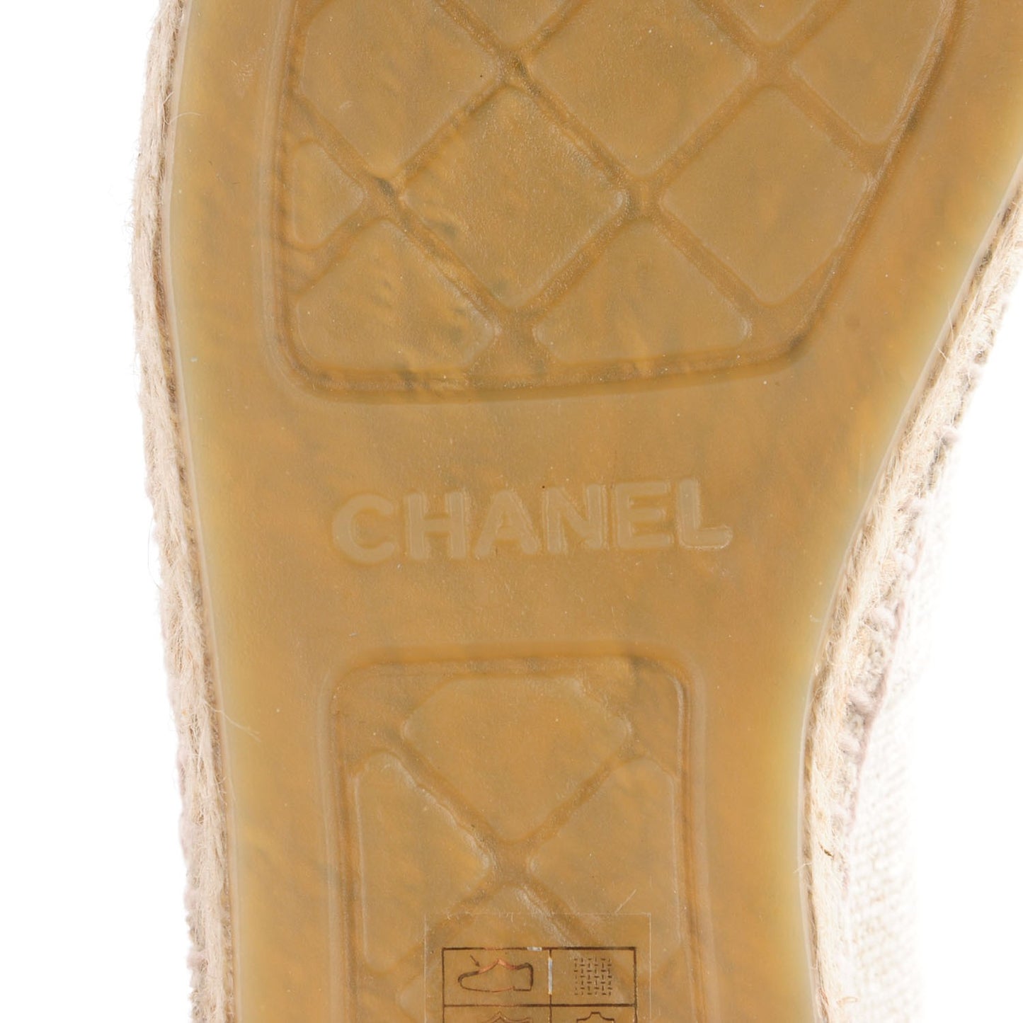 Toile Sequin CC Espadrilles 38 Beige Black
