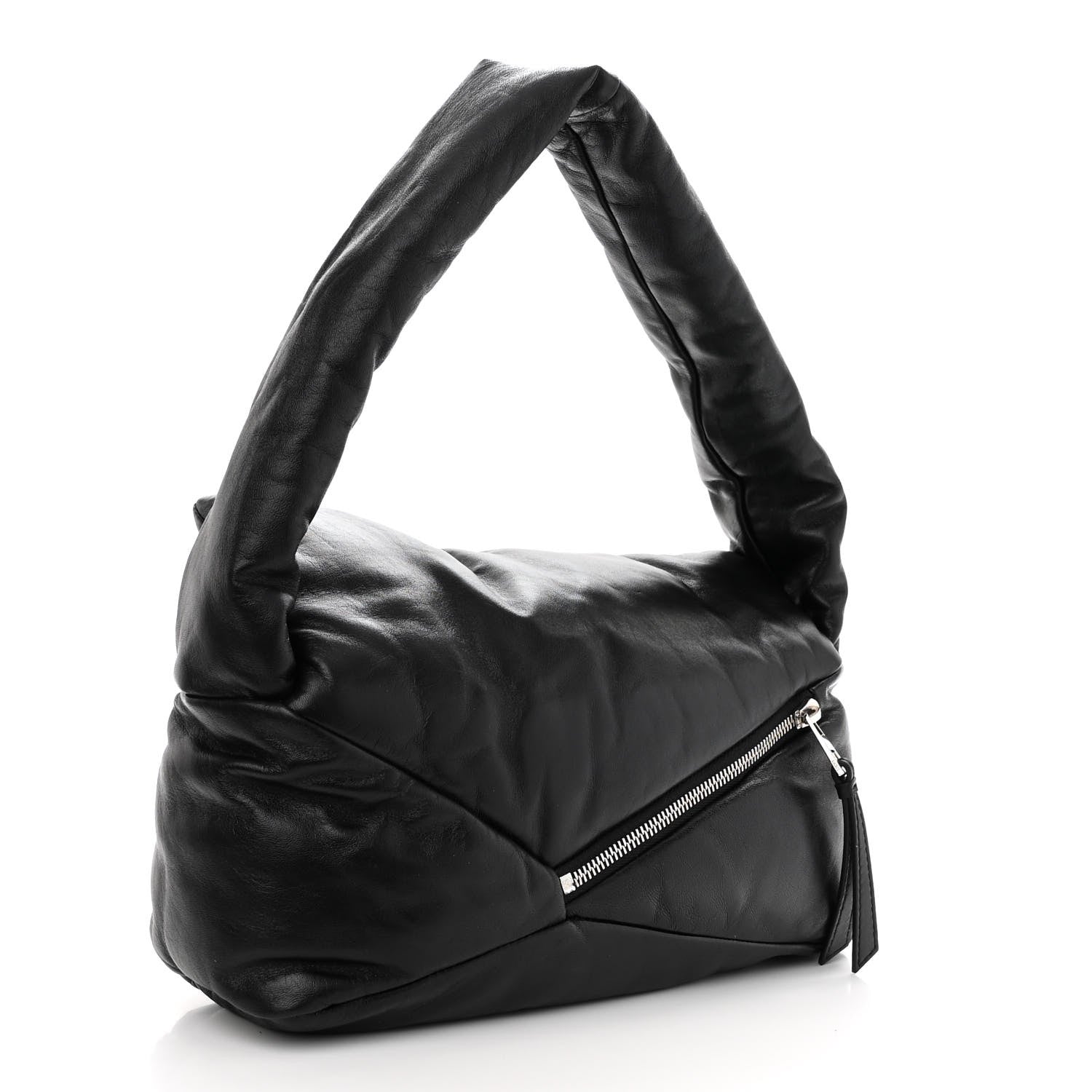 Loewe Shiny Nappa Puffer Puzzle Hobo Black 3 of 9