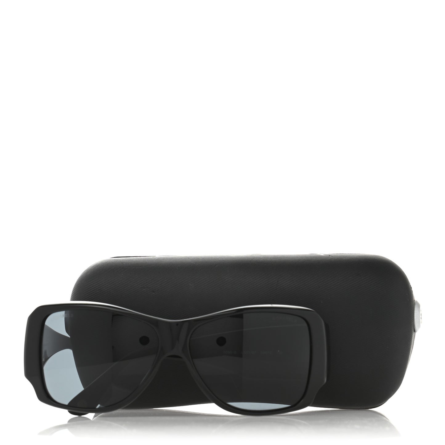 Black Crystal CC Logo Sunglasses 5096-B Black