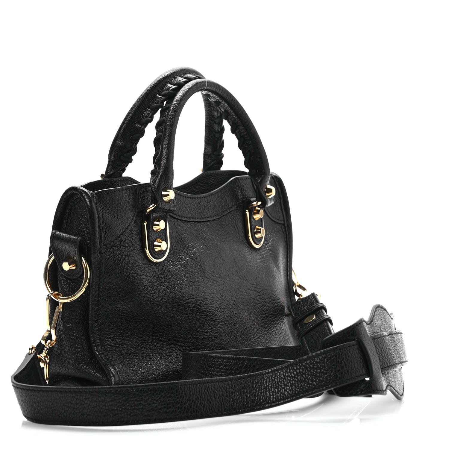 Balenciaga Chevre Gold Metallic Edge Hardware Mini City Black 3 of 9