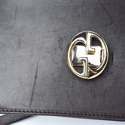 Gucci Calfskin Medium 1973 Shoulder Flap Bag Dark Brown 15 of 23