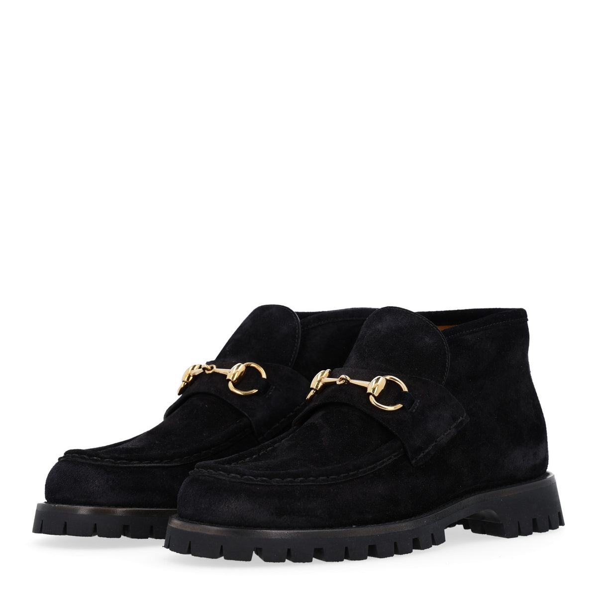 Gucci Suede Horsebit Womens Ankle Boots 38.5 Black 4 of 11
