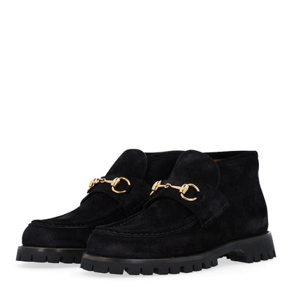 Gucci Suede Horsebit Womens Ankle Boots 38.5 Black 4 of 11