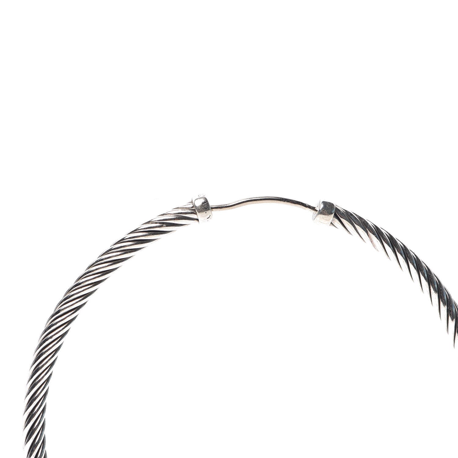 David Yurman Sterling Silver Extra Large Cable Classics Hoop Earrings 4 of 4