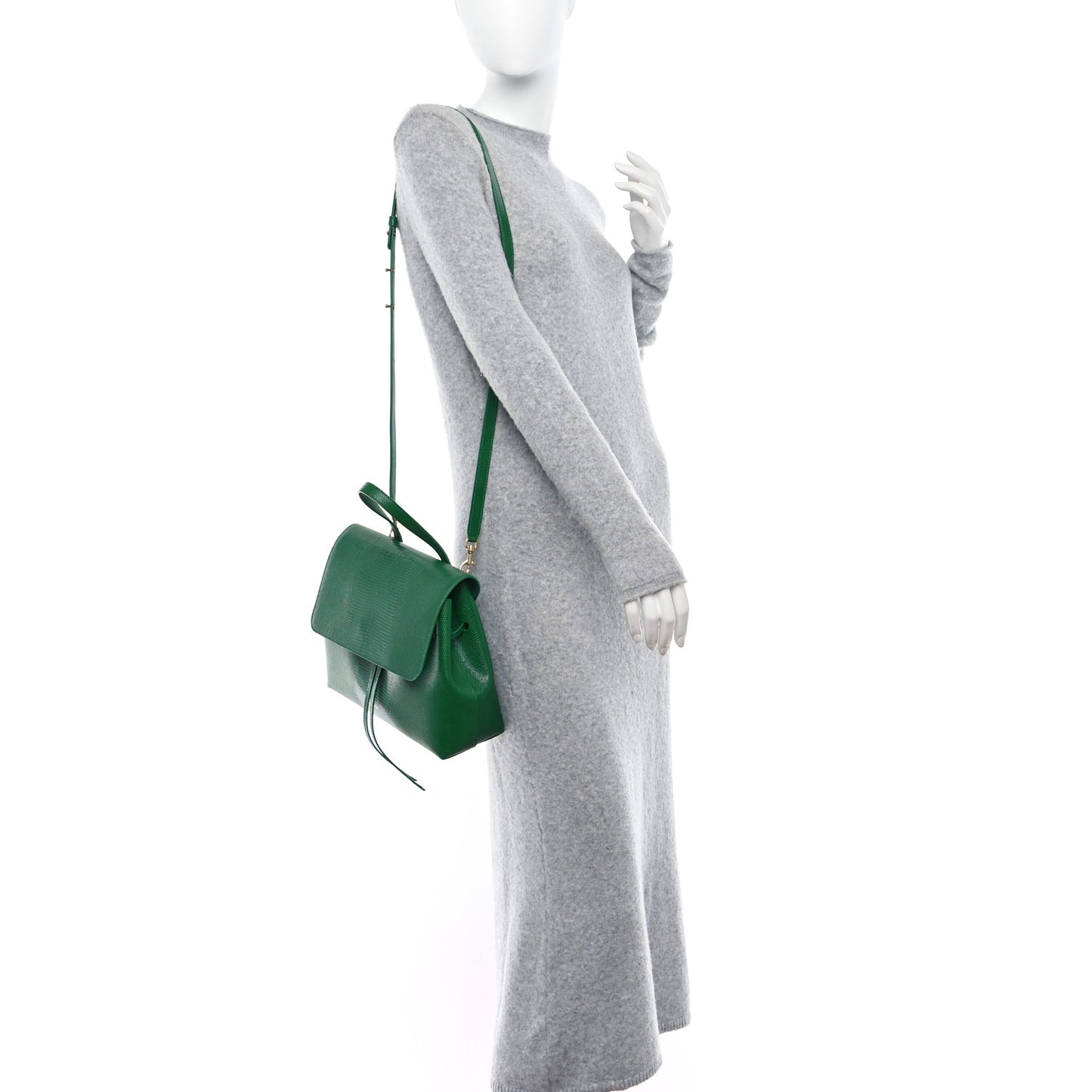MANSUR GAVRIEL Lizard Embosed Mini Lady Bag Leaf