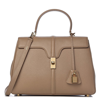 Celine Grained Calfskin Classique 16 Top Handle Bag Beige 1 of 11