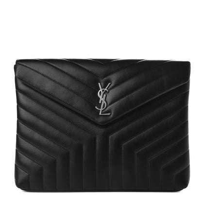 Saint Laurent Calfskin Y Quilted Monogram Loulou Document Holder Black 1 of 7