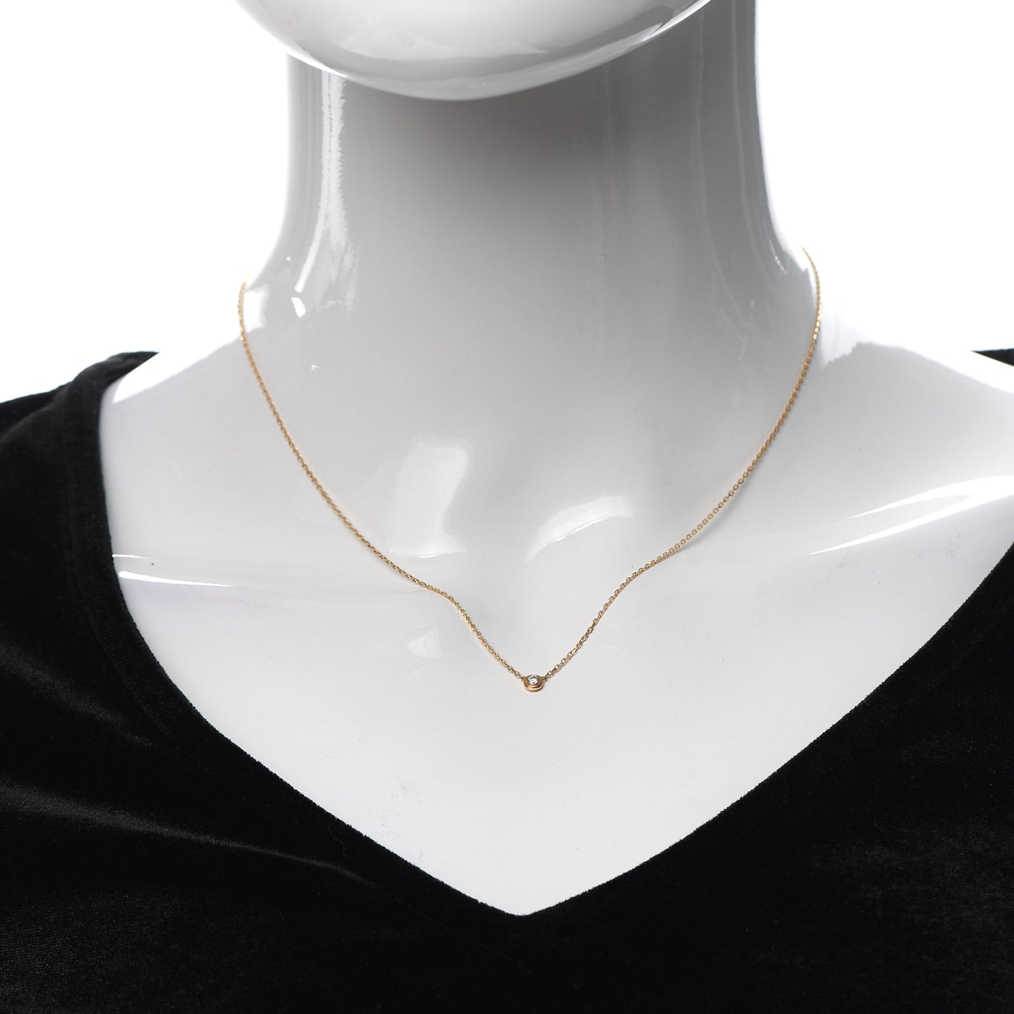 18K Pink Gold Diamond XS D'Amour Pendant Necklace