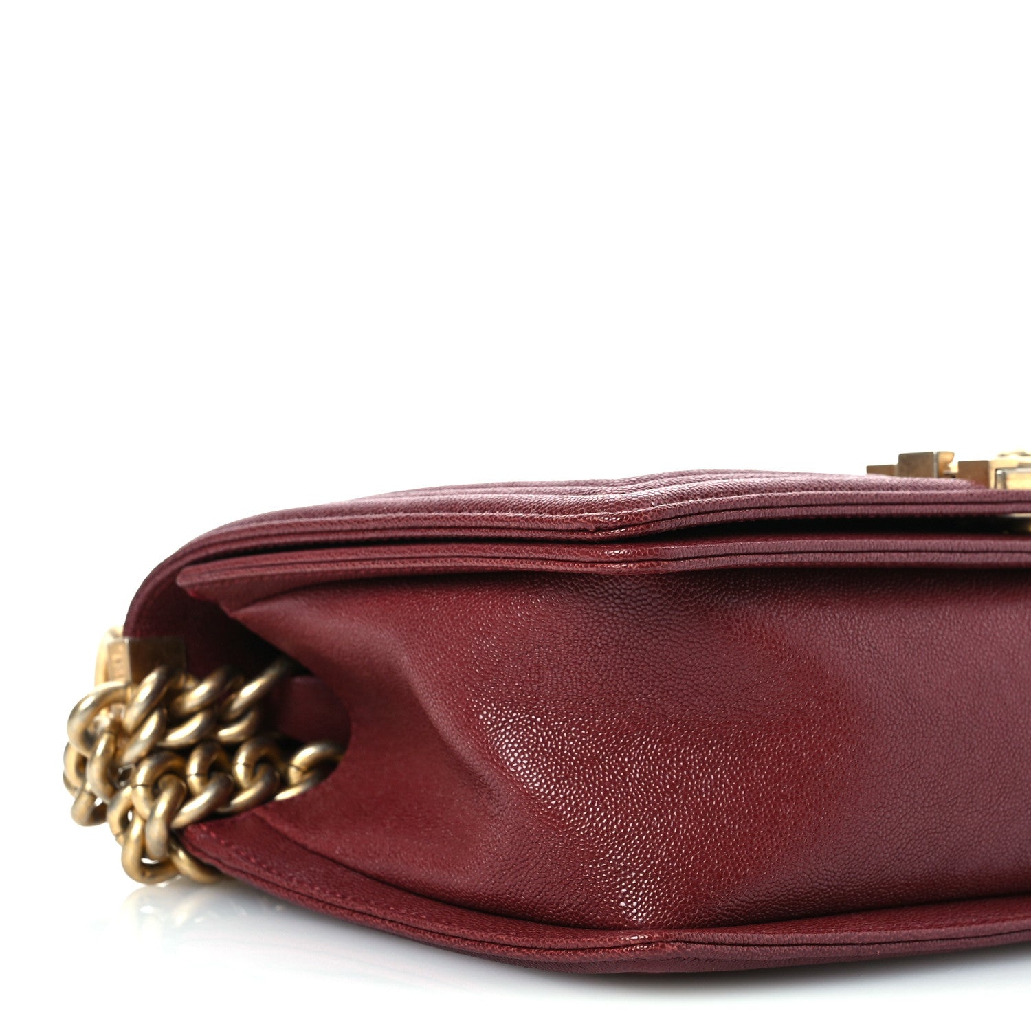 Chanel Caviar Quilted Medium Boy Flap Dark Red 9 of 12