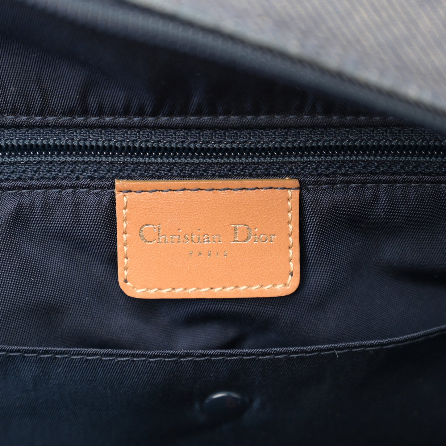 Denim Calfskin Saddle Bowler Blue